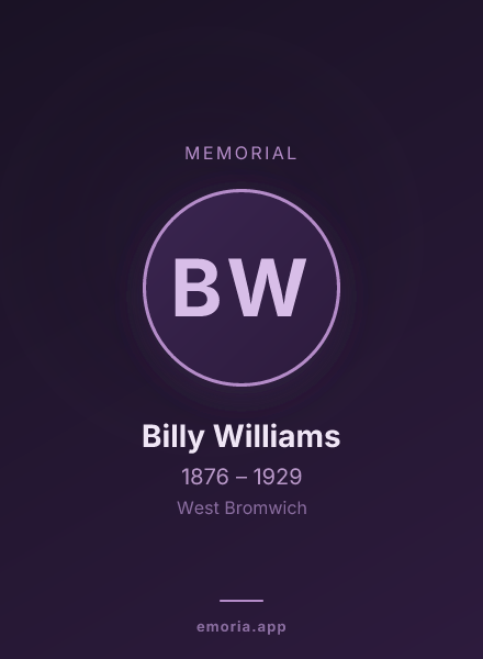 Memorial portrait of Billy Williams