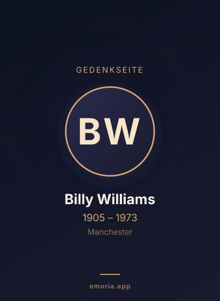 Gedenkportrait von Billy Williams