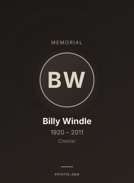 Memorial portrait of Billy Windle