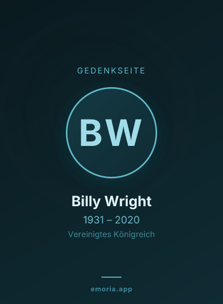 Gedenkportrait von Billy Wright