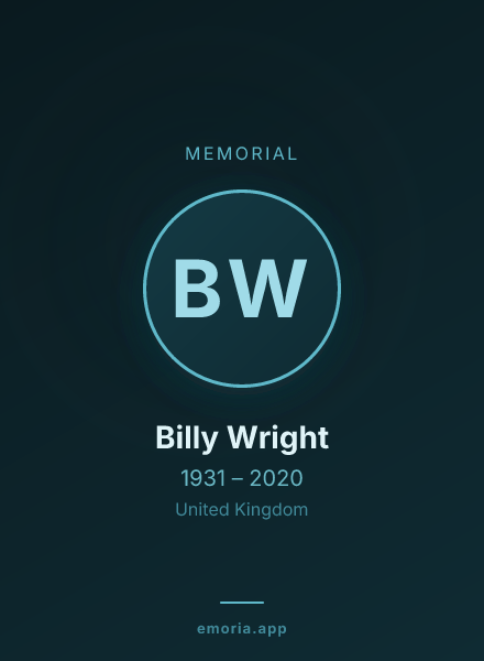 Memorial portrait of Billy Wright
