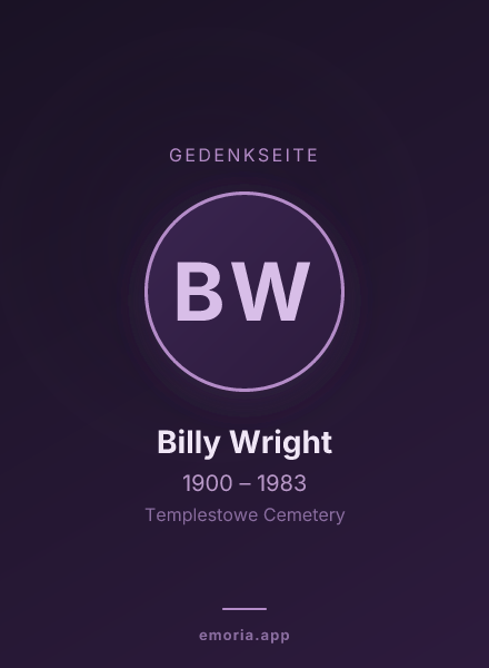 Gedenkportrait von Billy Wright