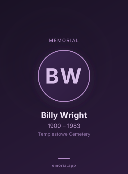 Memorial portrait of Billy Wright