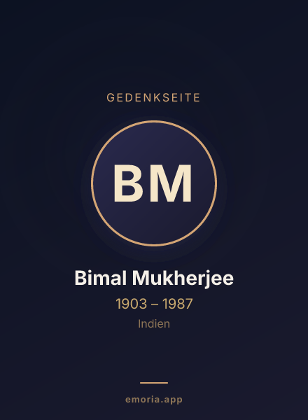 Gedenkportrait von Bimal Mukherjee