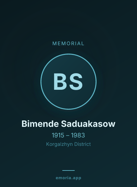 Memorial portrait of Bimende Saduakasow