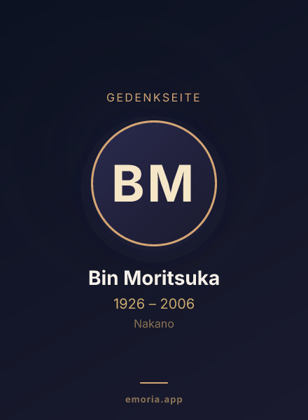 Gedenkportrait von Bin Moritsuka