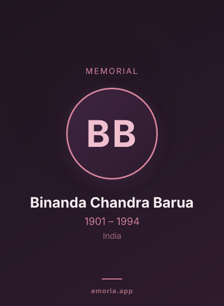 Memorial portrait of Binanda Chandra Barua