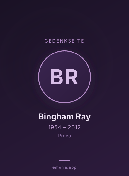Gedenkportrait von Bingham Ray