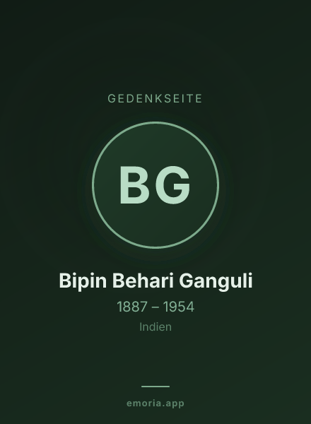 Gedenkportrait von Bipin Behari Ganguli