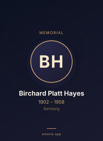 Memorial portrait of Birchard Platt Hayes