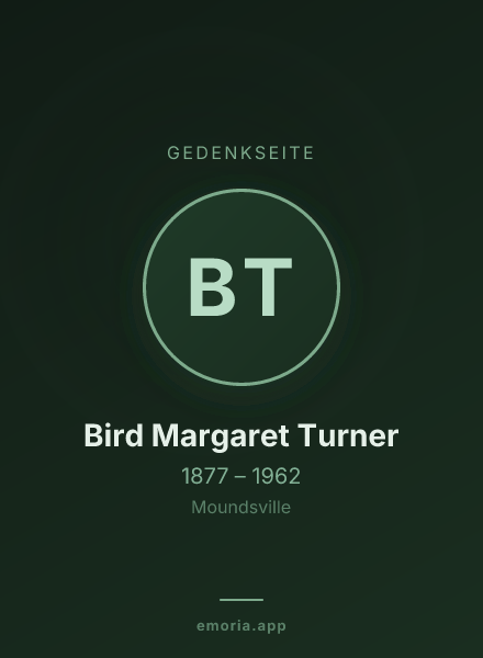 Gedenkportrait von Bird Margaret Turner