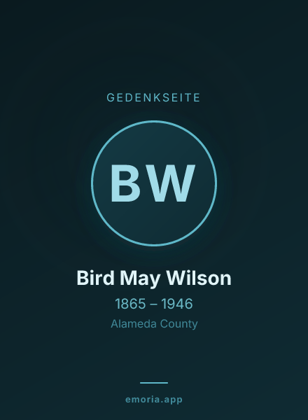 Gedenkportrait von Bird May Wilson