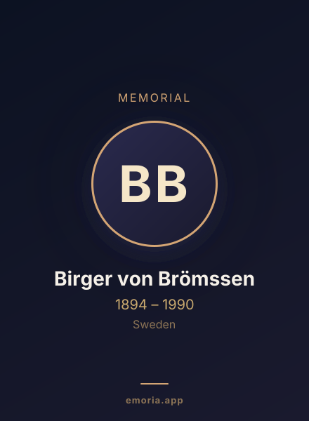 Memorial portrait of Birger von Brömssen