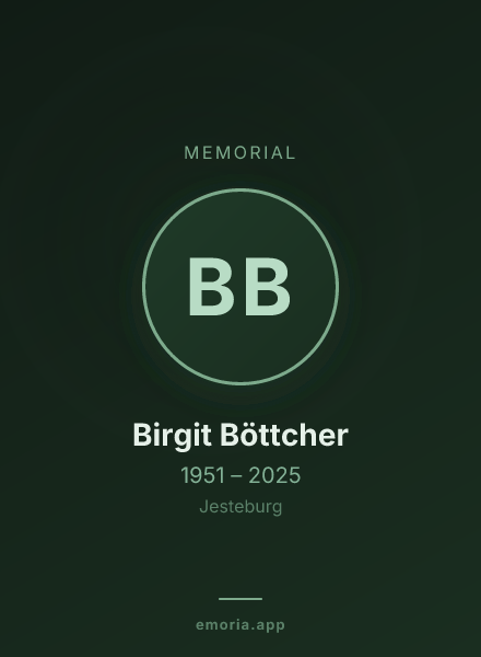 Memorial portrait of Birgit Böttcher