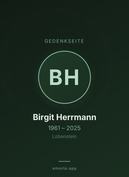 Gedenkportrait von Birgit Herrmann