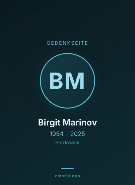 Gedenkportrait von Birgit Marinov