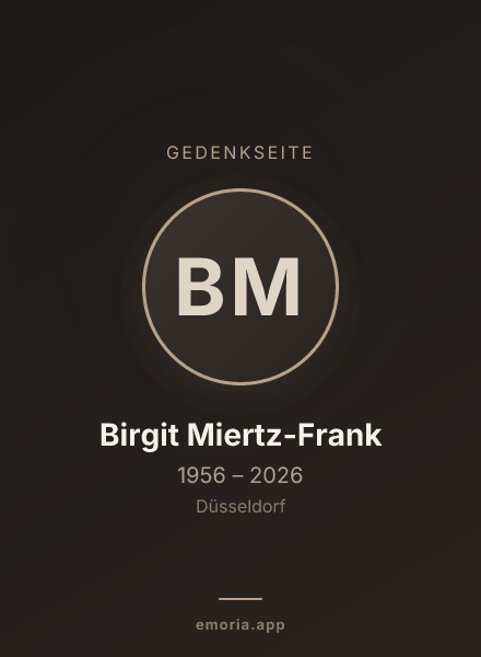 Gedenkportrait von Birgit Miertz-Frank