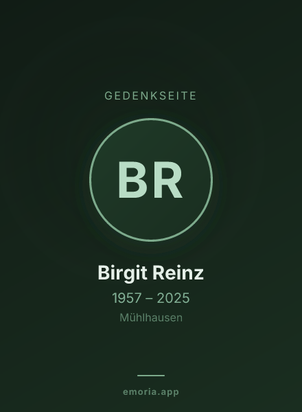 Gedenkportrait von Birgit Reinz