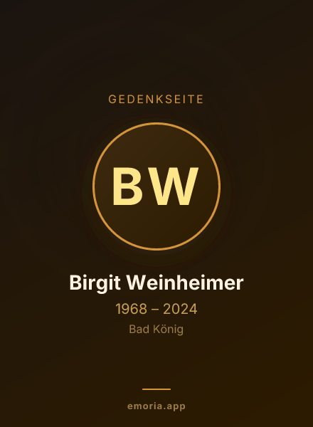 Gedenkportrait von Birgit Weinheimer