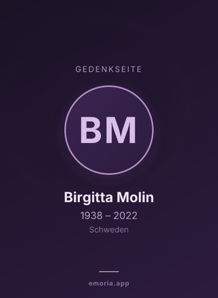 Gedenkportrait von Birgitta Molin