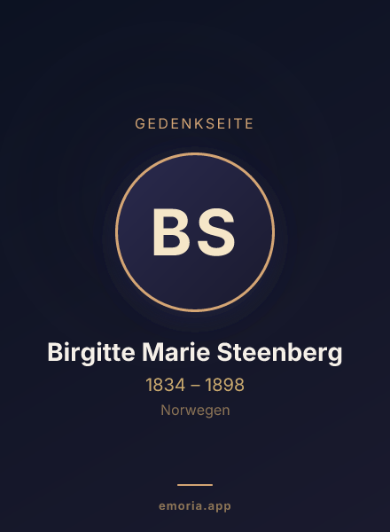 Gedenkportrait von Birgitte Marie Steenberg