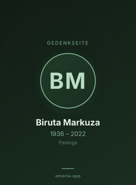 Gedenkportrait von Biruta Markuza