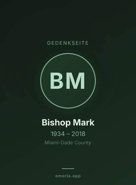 Gedenkportrait von Bishop Mark