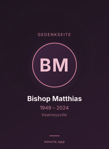 Gedenkportrait von Bishop Matthias