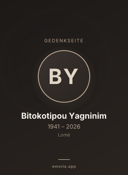 Gedenkportrait von Bitokotipou Yagninim
