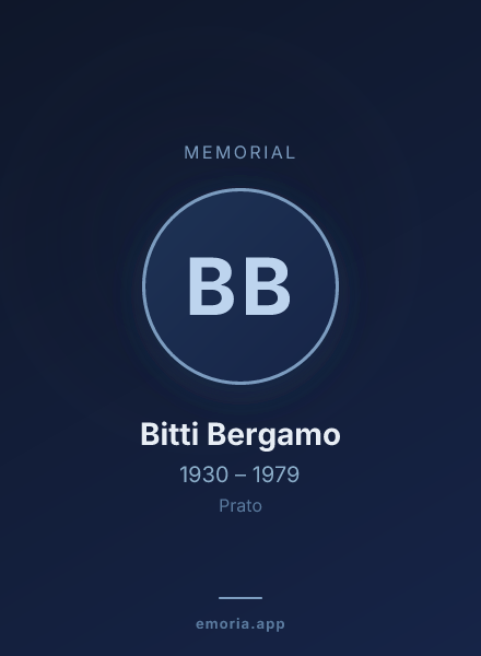 Memorial portrait of Bitti Bergamo