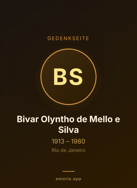 Gedenkportrait von Bivar Olyntho de Mello e Silva