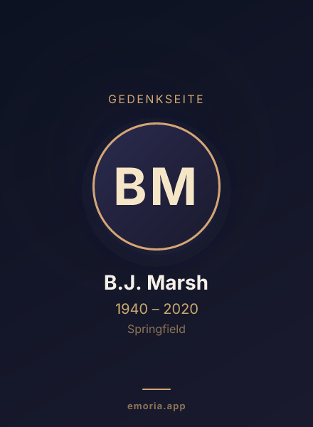 Gedenkportrait von B.J. Marsh