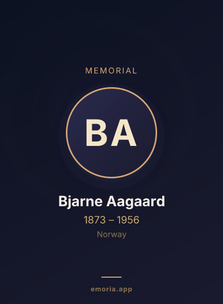 Memorial portrait of Bjarne Aagaard