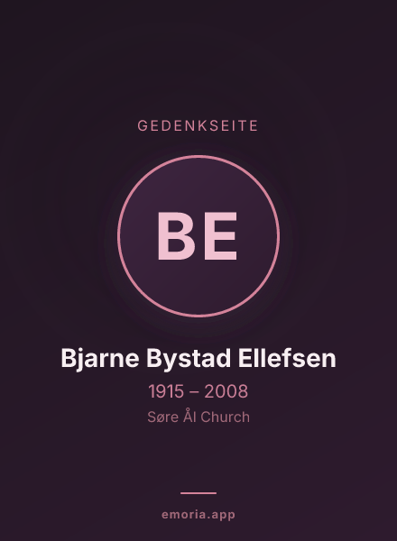Gedenkportrait von Bjarne Bystad Ellefsen