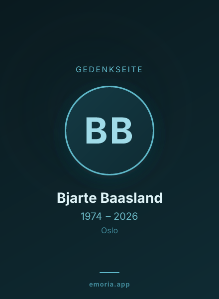 Gedenkportrait von Bjarte Baasland