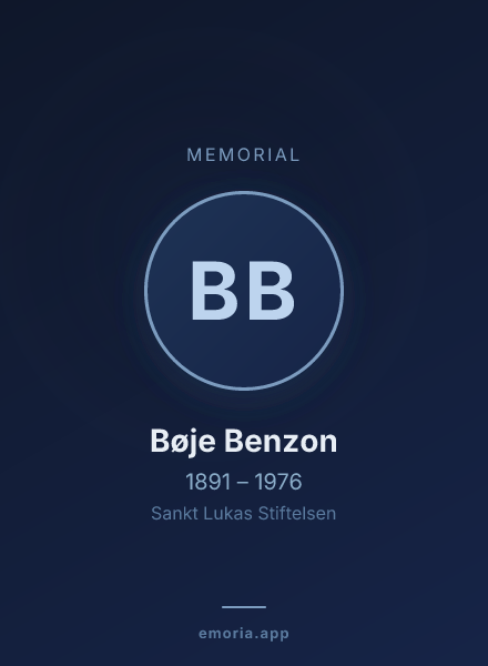 Memorial portrait of Bøje Benzon
