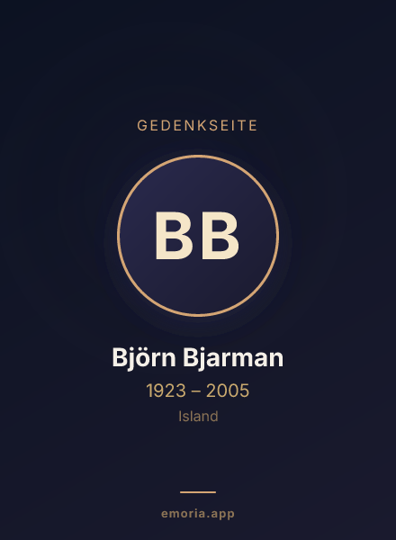 Gedenkportrait von Björn Bjarman