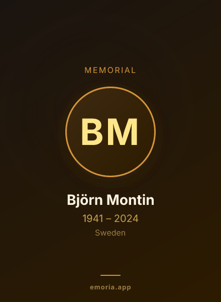 Memorial portrait of Björn Montin