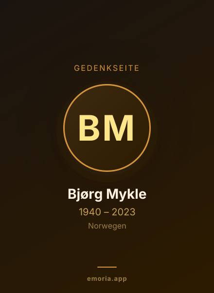Gedenkportrait von Bjørg Mykle