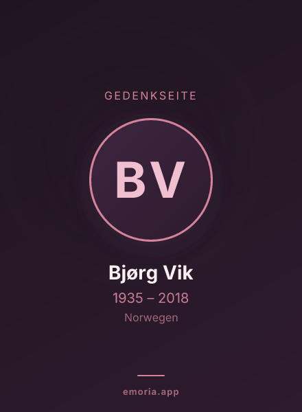 Gedenkportrait von Bjørg Vik