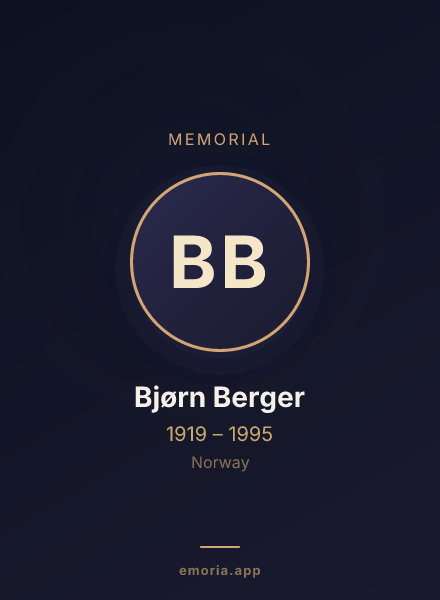 Memorial portrait of Bjørn Berger