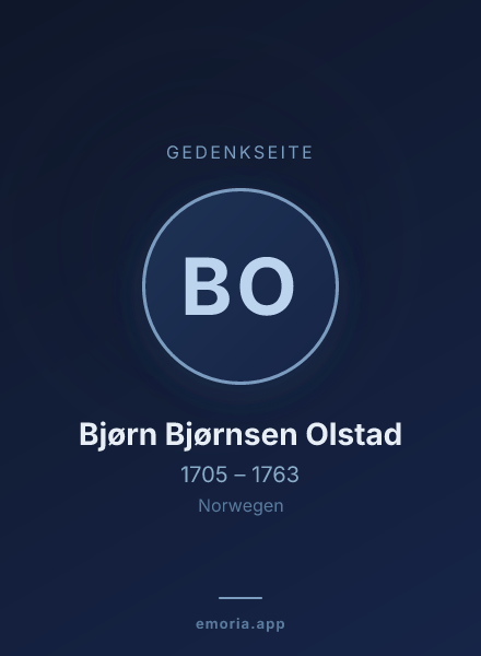 Gedenkportrait von Bjørn Bjørnsen Olstad