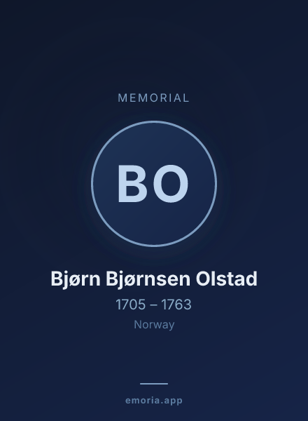 Memorial portrait of Bjørn Bjørnsen Olstad
