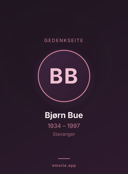 Gedenkportrait von Bjørn Bue