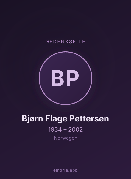 Gedenkportrait von Bjørn Flage Pettersen