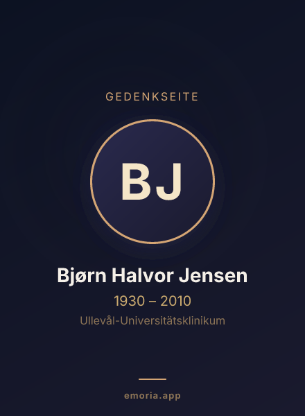 Gedenkportrait von Bjørn Halvor Jensen