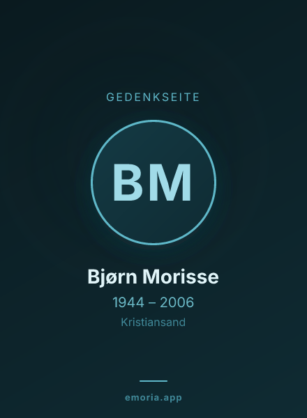 Gedenkportrait von Bjørn Morisse