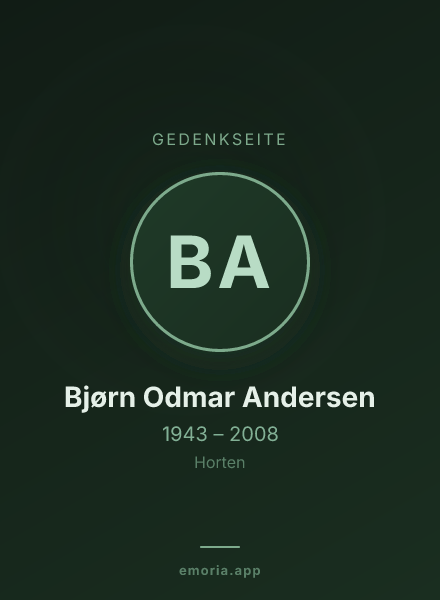 Gedenkportrait von Bjørn Odmar Andersen