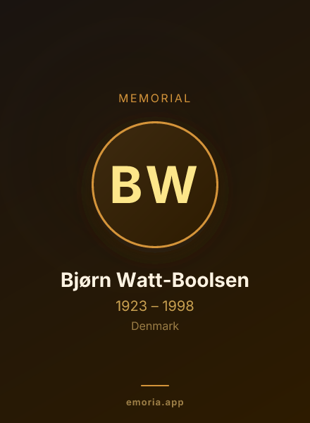 Memorial portrait of Bjørn Watt-Boolsen