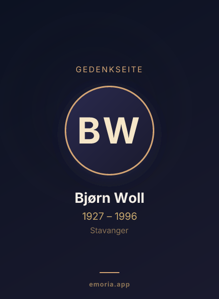 Gedenkportrait von Bjørn Woll